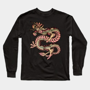 OldSalt American Japanese Traditional Dragon Long Sleeve T-Shirt